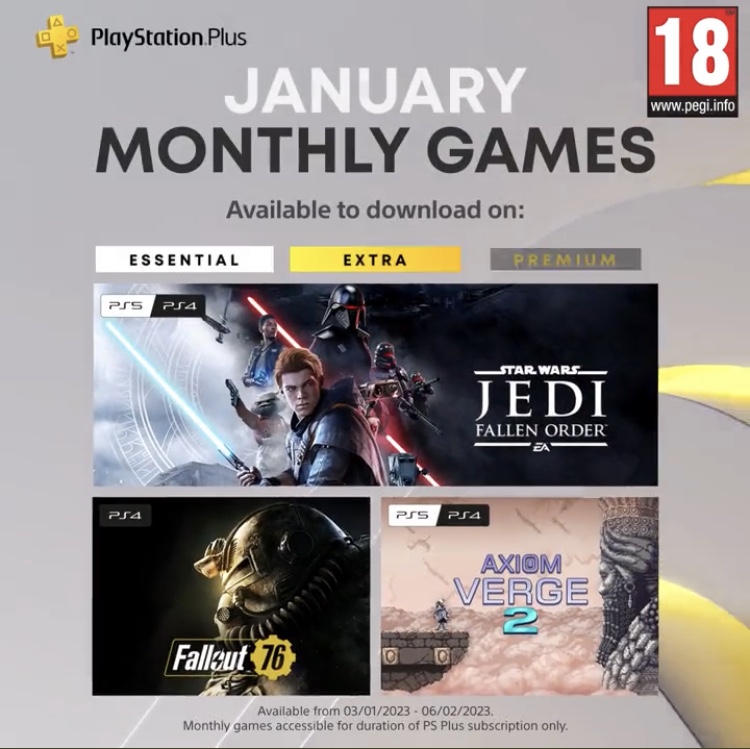 January 2023 PS Plus Games Revealed